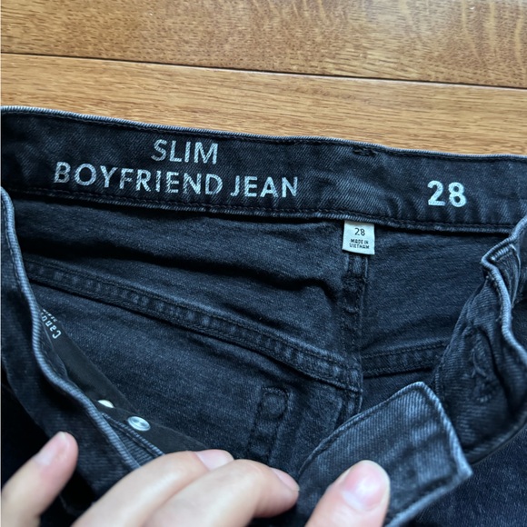 J. Crew Slim Broken-In Boyfriend Jeans Black Wash Size 28 - Picture 3 of 7